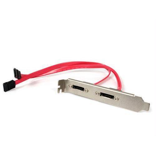 TURN TWO STANDARD SATA MOTHERBOARD CONNECTIONS INTO TWO EXTERNAL ESATA PORTS. -