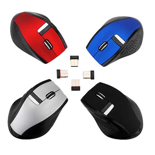 Portable  Optical RF 2.4GHz Ergonomic USB Receiver Wireless Mouse