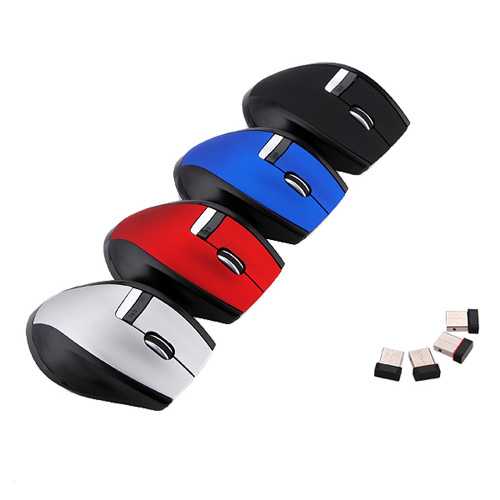 Portable  Optical RF 2.4GHz Ergonomic USB Receiver Wireless Mouse