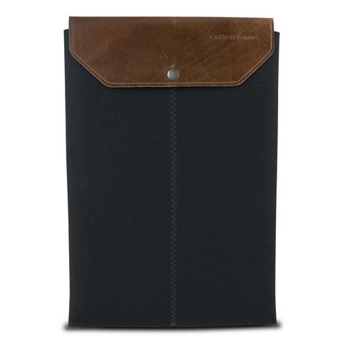 Graf & Lantz Felt Sleeve Case with Leather Flap for 11 MacBook Air - Black