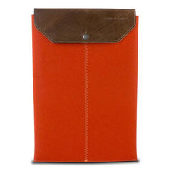 Graf & Lantz Felt Sleeve Case with Leather Flap for 11 MacBook Air - Orange