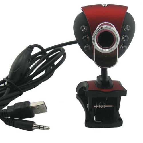 USB 50M 6 LED Night Vision Webcam Camera Webcams With Mic PC Laptop