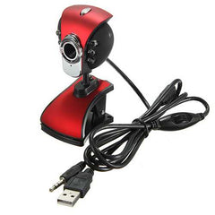 USB 50M 6 LED Night Vision Webcam Camera Webcams With Mic PC Laptop