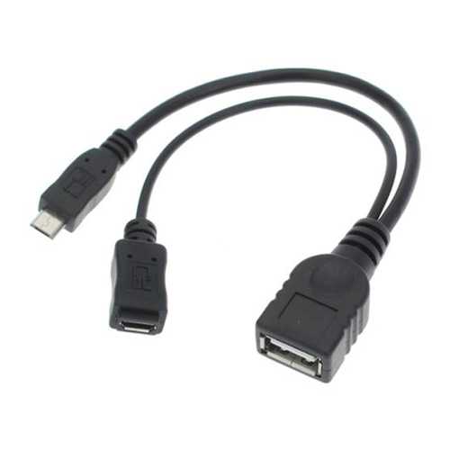 2 in 1 Femal OTG Plug To Male Micro USB Adapter Cable For Tablet