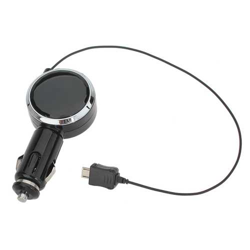 Retractable Micro USB Car Charger For Cell Phones With Micro Port