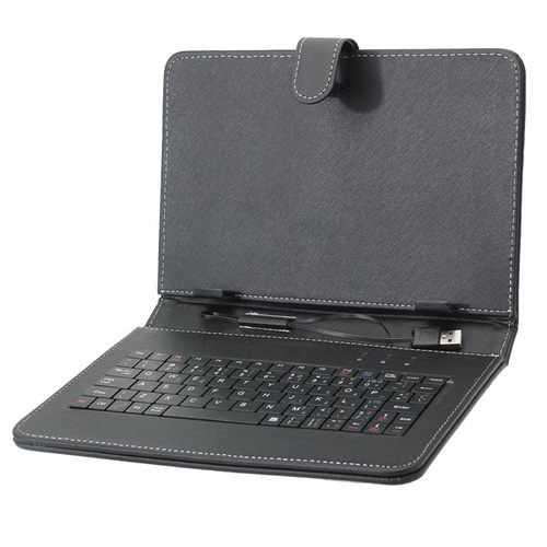 9 Inch French Keyboard PU Leather Case Cover With Stand For Tablet