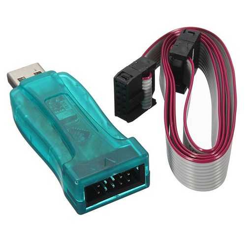 5V USBASP USBISP AVR Programmer Download Cable With 10 Pin Cable Case