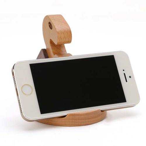 Lovely Wooden Horse Coin Can Phone Stand Holder For Cell Phone