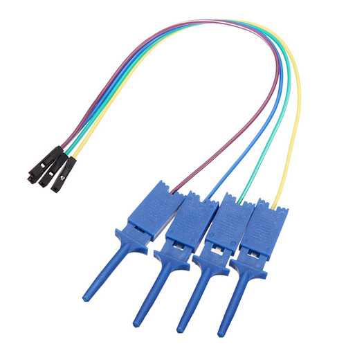 20Pcs Test Clamp Wire Hook Test Clip for Logic Analyzer