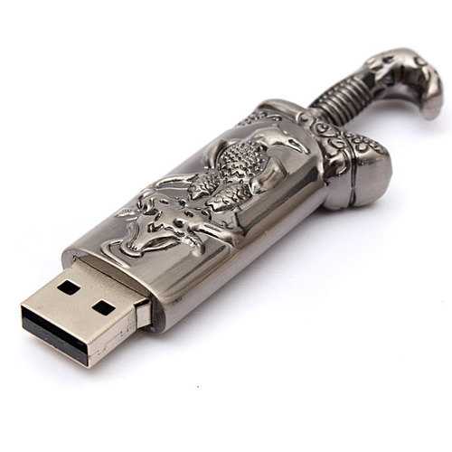 8GB USB 2.0 Metal Mongolia Style Flash Drive Storage Memory U Disk