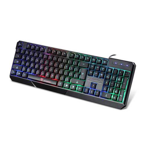 Motospeed K70 Waterproof Colorful LED Illuminated Backlit USB Wired Gaming Keyboard