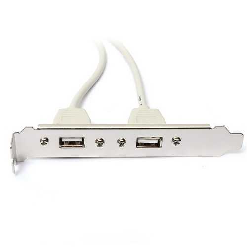 2 Port USB 2.0 Rear Panel Expansion Bracket to Motherboard USB Header
