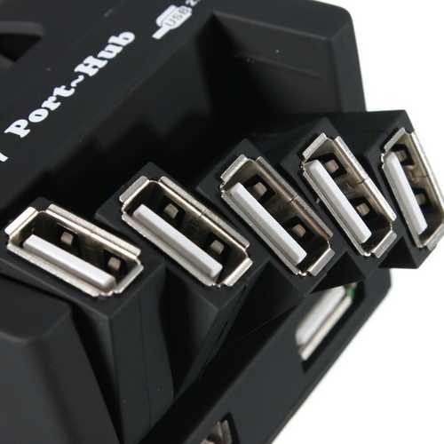 High Speed 7 Ports USB 2.0 External Hub Adapter for PC Laptop Notebook