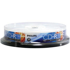 Philips(R) CR7D5NP10/17 700MB 80-Minute 52x CD-Rs (10-ct Cake Box Spindle)