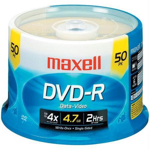 Maxell(R) 638011 4.7GB 120-Minute DVD-Rs (50-ct Spindle)
