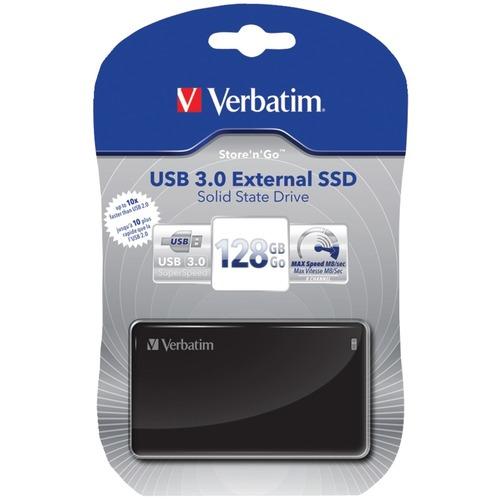 Verbatim(R) 47622 USB 3.0 External SSD Hard Drive (128GB)