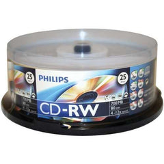 Philips 700mb 80-minute Cd-rws, 25-ct Spindle HOOCDRW8012