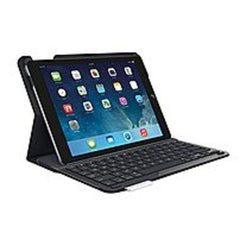 Logitech 920-006909 Keyboard/Cover Case for iPad Air - Black - Bump Resistant Interior, Ding Resistant Interior, Damage Resistant Interior - Fabric - 7.3 Height x 10.2 Width x 0.7 Depth