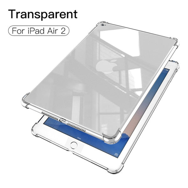 PZOZ Case For New iPad Pro 2018 2017 9.7 inch Air 1 2 mini 1 2 3 4 Silicone Shockproof Transparent Soft TPU Case For iPad mini